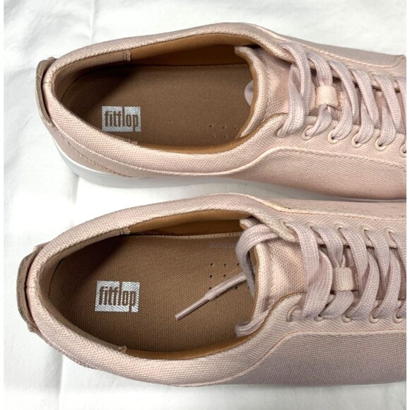 Fitflop Sneakers Women’s Size 9 Rally Canvas Trainers in Rose Foam - Picture 5 of 10